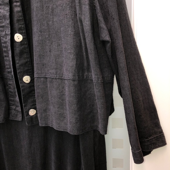 🎉2HP🎉 STUDIO EASE Linen A-Line Sleeveless Maxi Dress + Jacket Set, Vintage 24W - Picture 5 of 16